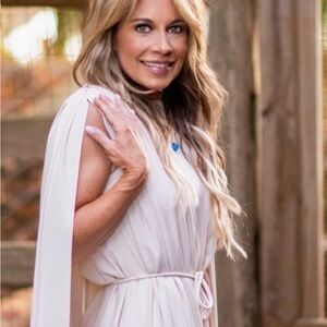 ANTONIO MELANI Cream Sleeveless Dress